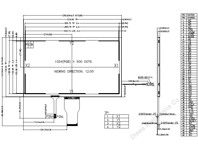 ZW-T101BAH-09P outline drawing