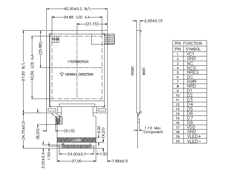 ZW-T022TFH-01 outline drawing