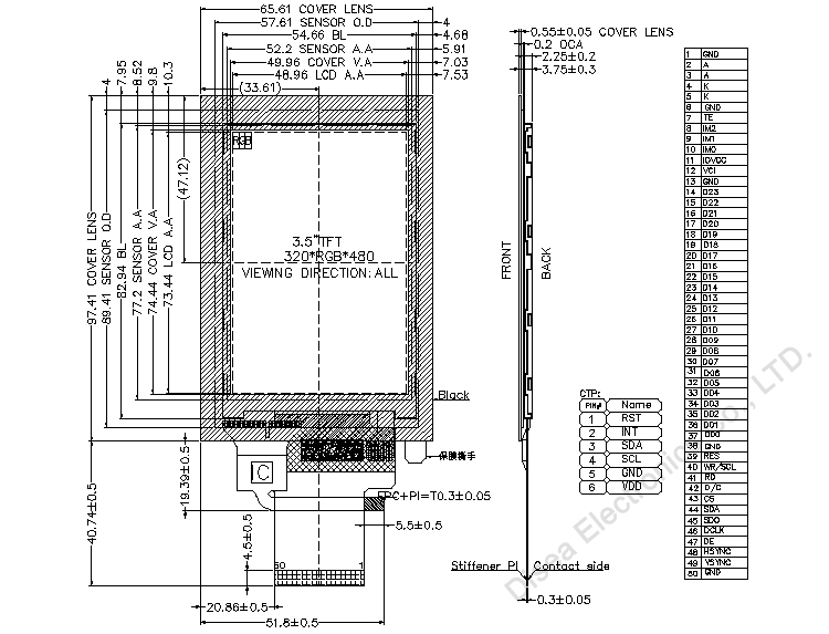 ZW-T035QHI-03CP outline drawing