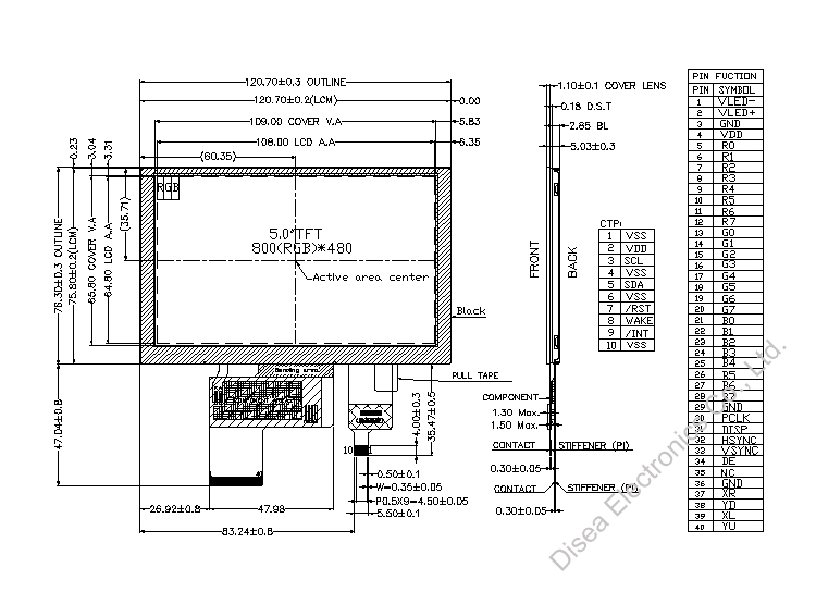 ZW-T050BWSA-02CP  outline drawing