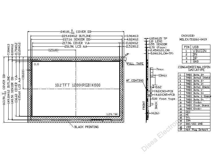 ZW-T101QIH-39CP outline drawing