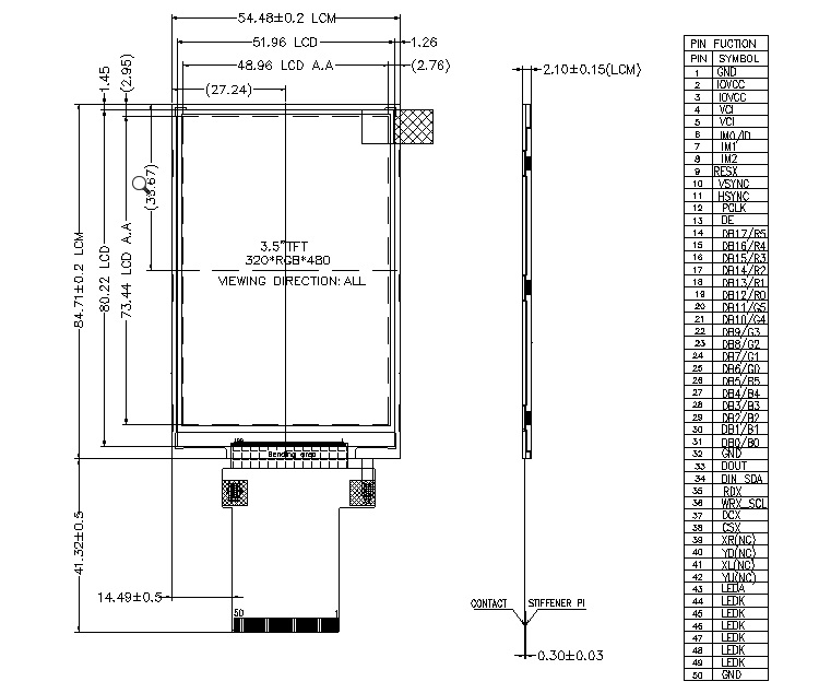 ZW-T035BHSA-08 outline