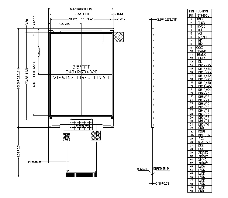 ZW-T035BQSA-01 outline drawing